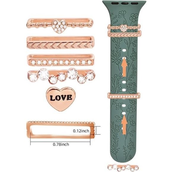 NEW Apple Watch Band with Rhinestone Charms